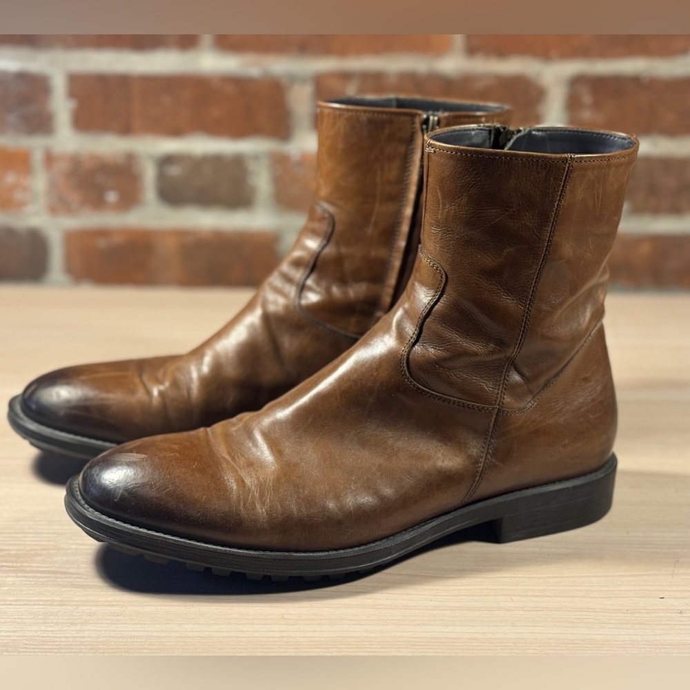 To Boot New York Belvedere Leather Boots 11.5 Hand Made Italy